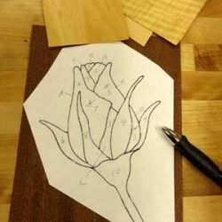 A stencil awaits cutting